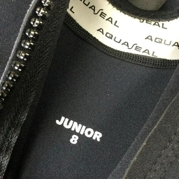 Ho Sports Junior Kids Size 8 Shorty Scuba Wetsuit Gray Aquaseal Zip Front - Picture 7 of 13